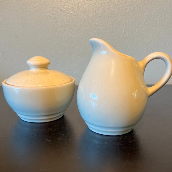 PFALTZGRAFF Set of Cappuccino Pattern Creamer Pitcher & Sugar Bowl with Lid - Picture 2 of 11